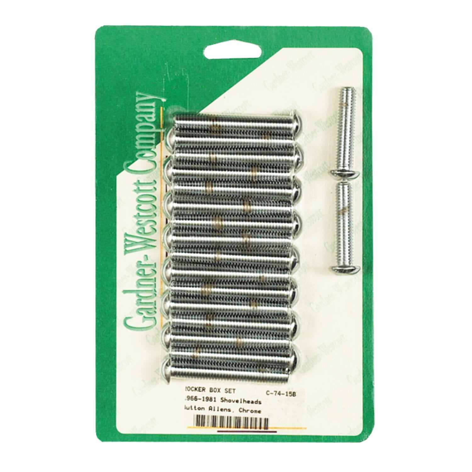 Gardner-Westcott Shovel rocker box bolt kit - Buttonhead chrome