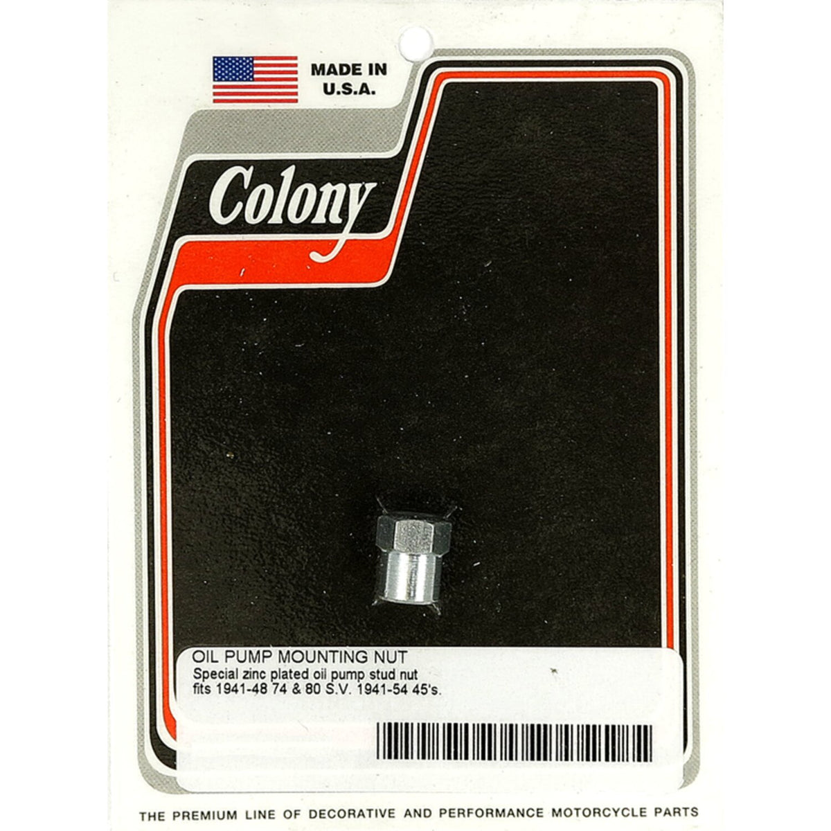 Colony oil pump nut early style