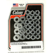 Colony Shovel rocker box top nut kit - Zinc OEM style
