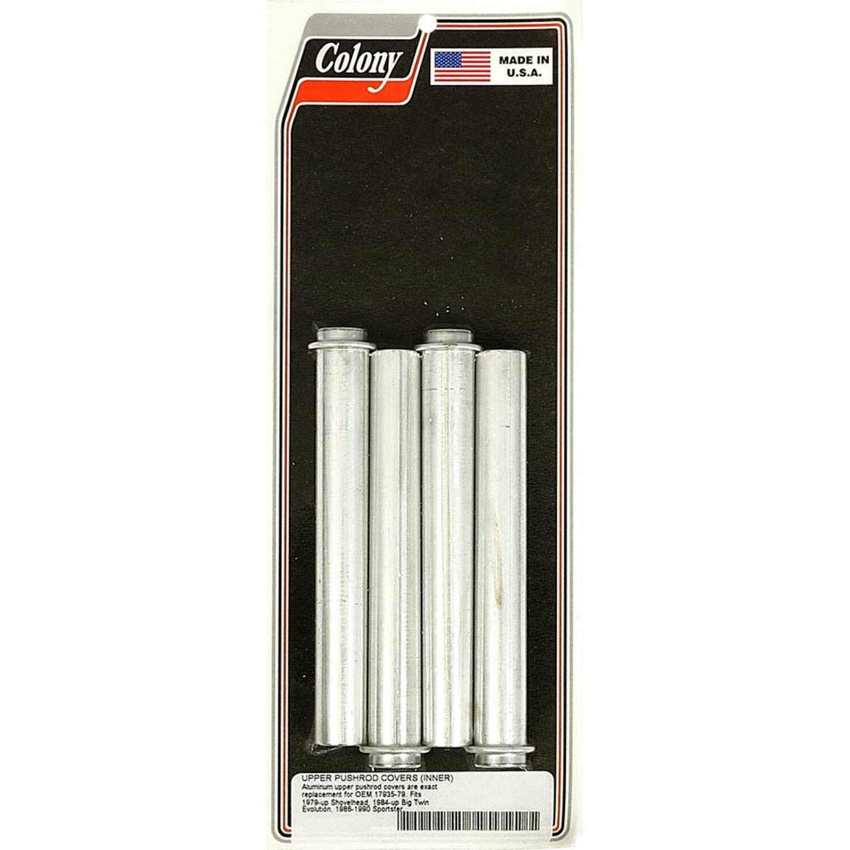 Colony inner pushrod cover tubes - Zinc