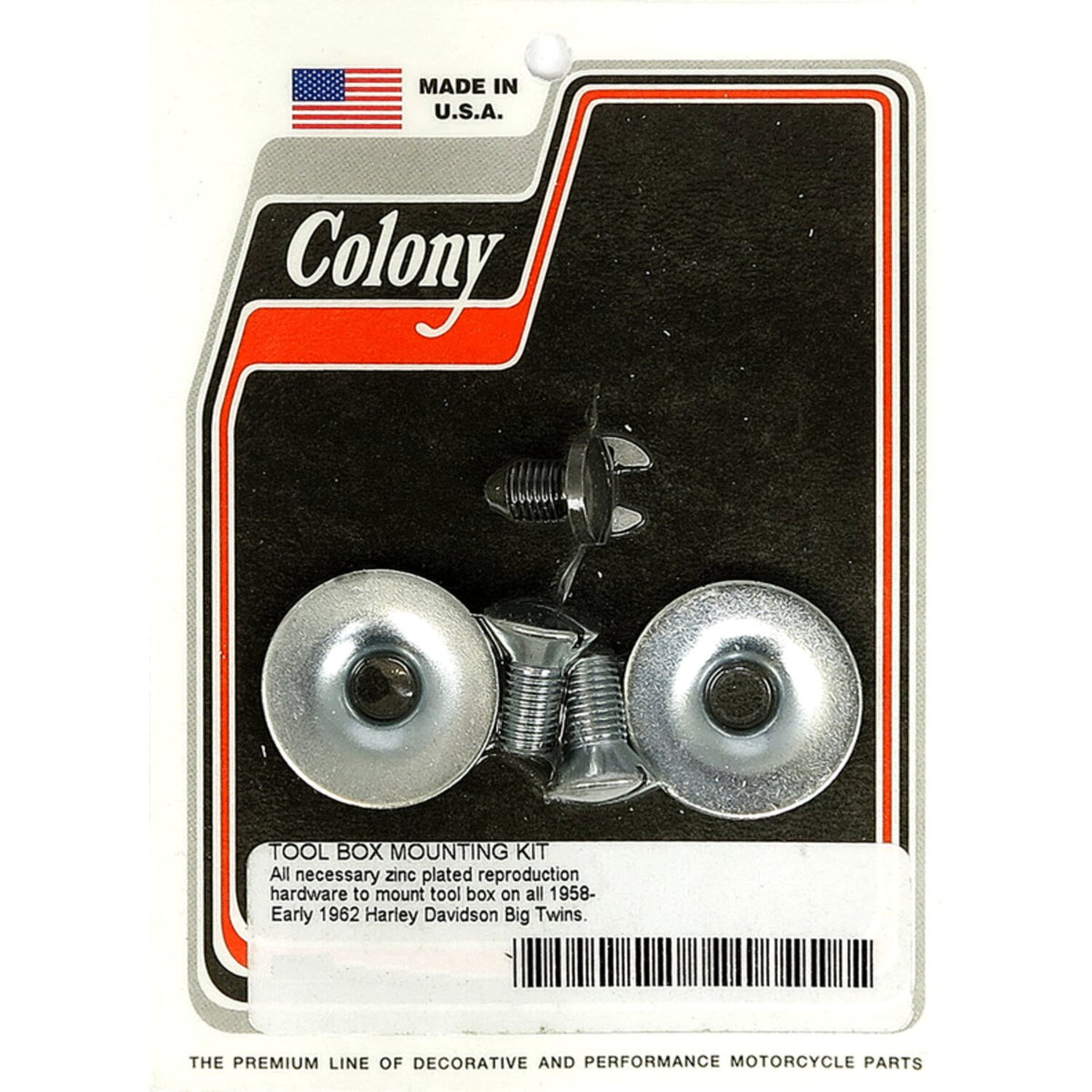 Colony 58-E62 tool box mount kit - Zinc