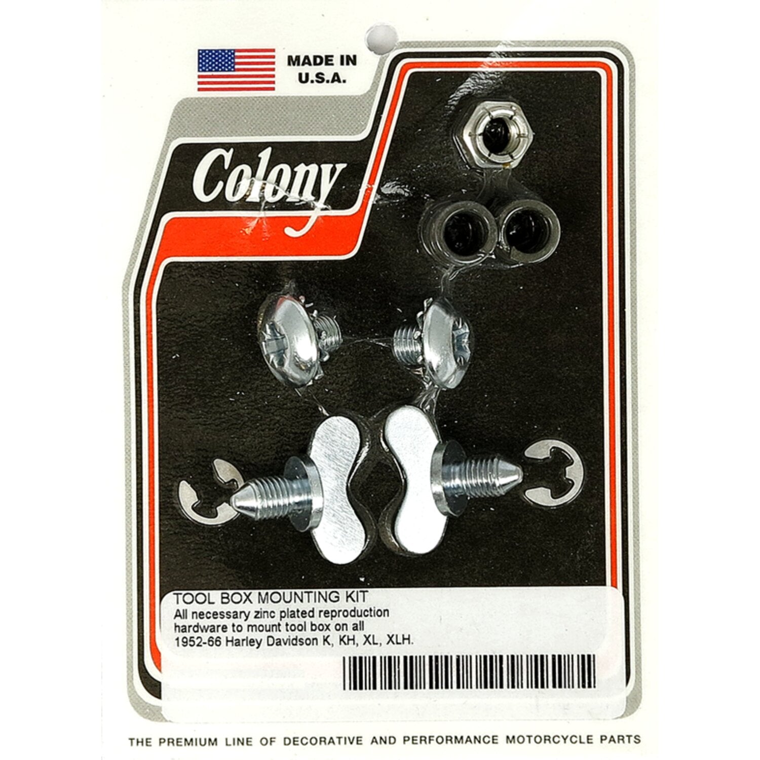 Colony 52-66 tool box mount kit - Zinc