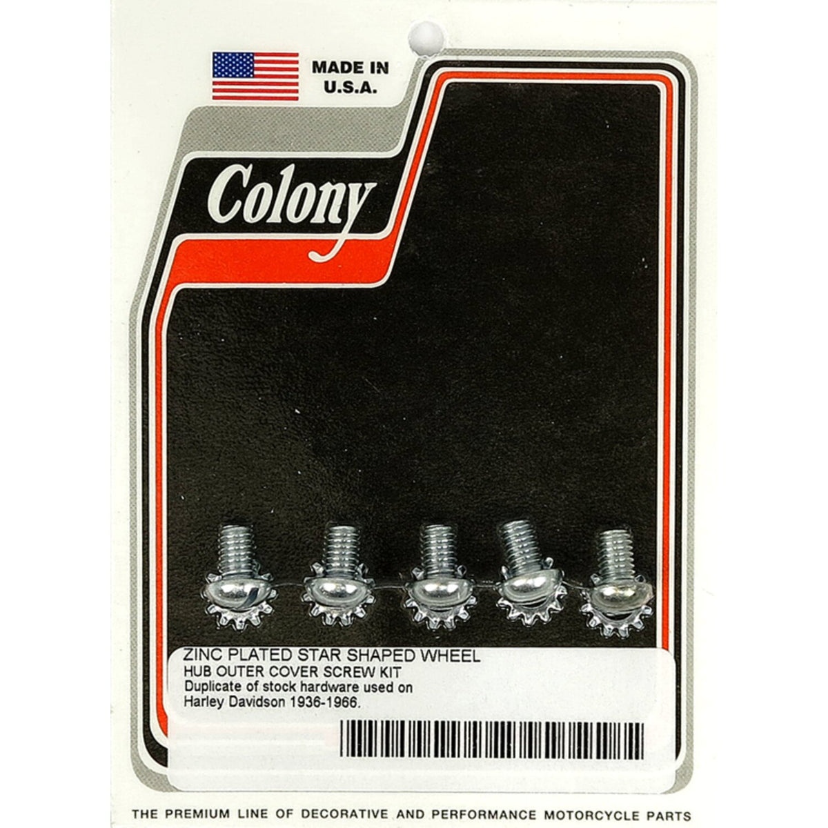 Colony star hub screws & washer set
