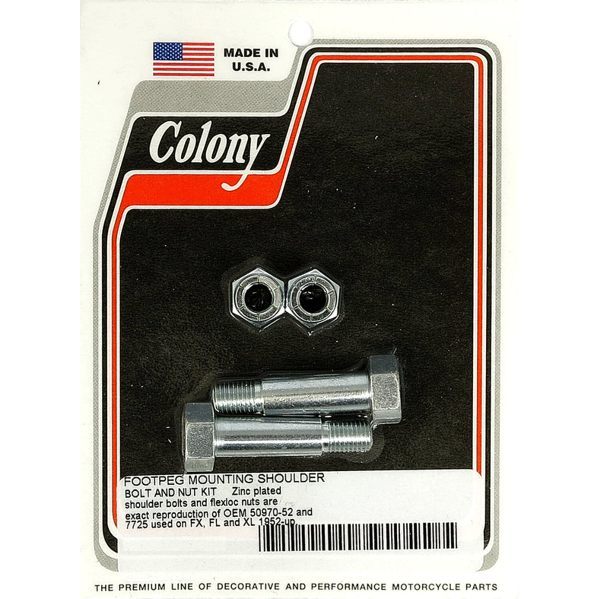 Colony foot peg mount kit - Zinc