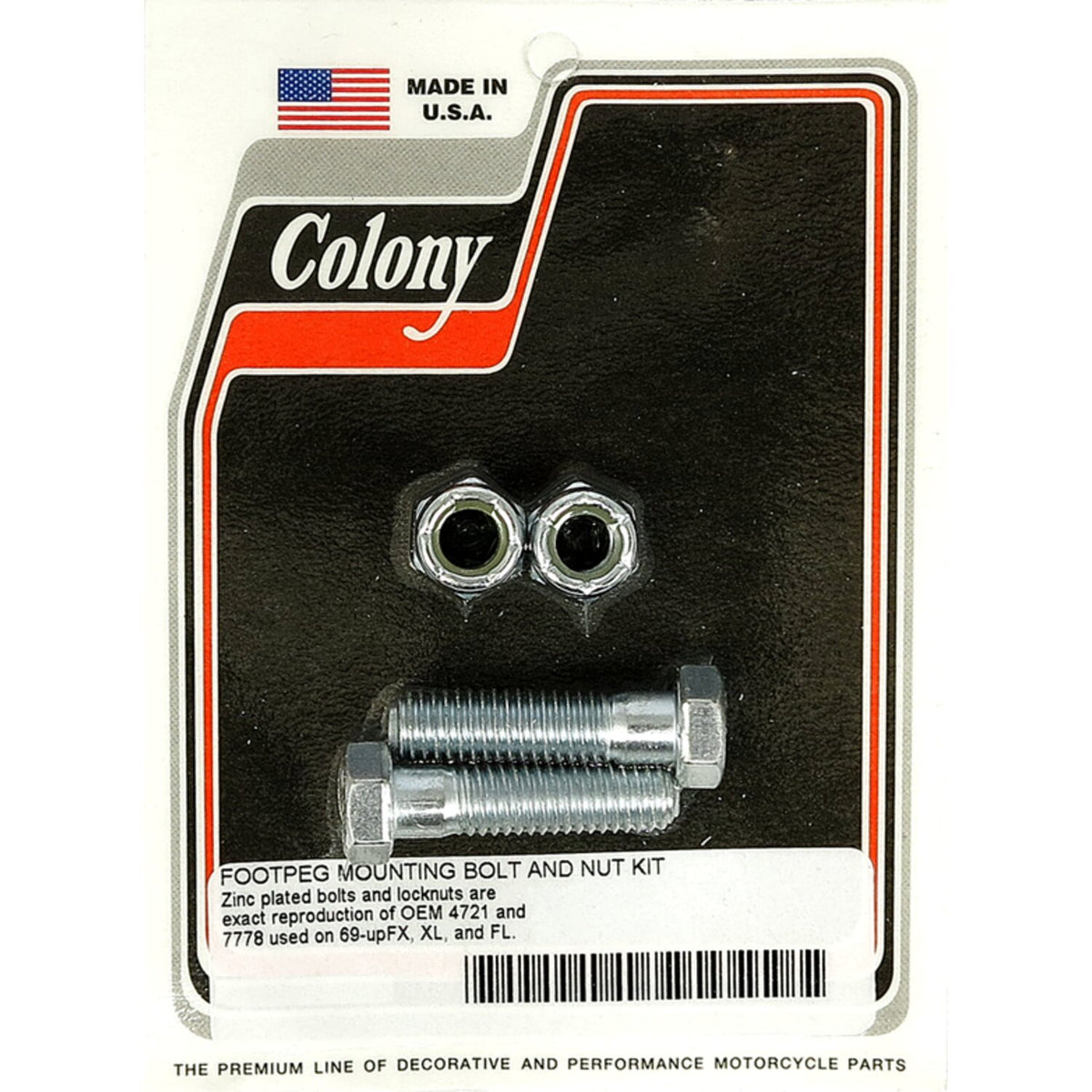 Colony foot peg mount kit - Zinc