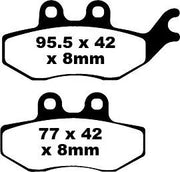 Ebc Sfa Series Organic Brake Pads For Scooters - Rear