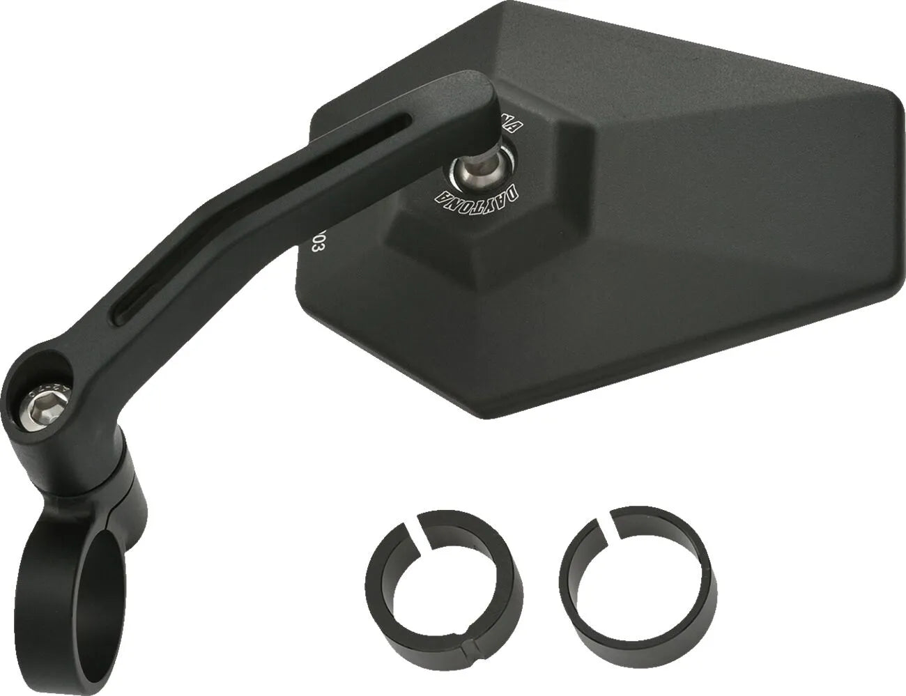 Daytona Aluminum Bar End Mirror - Black