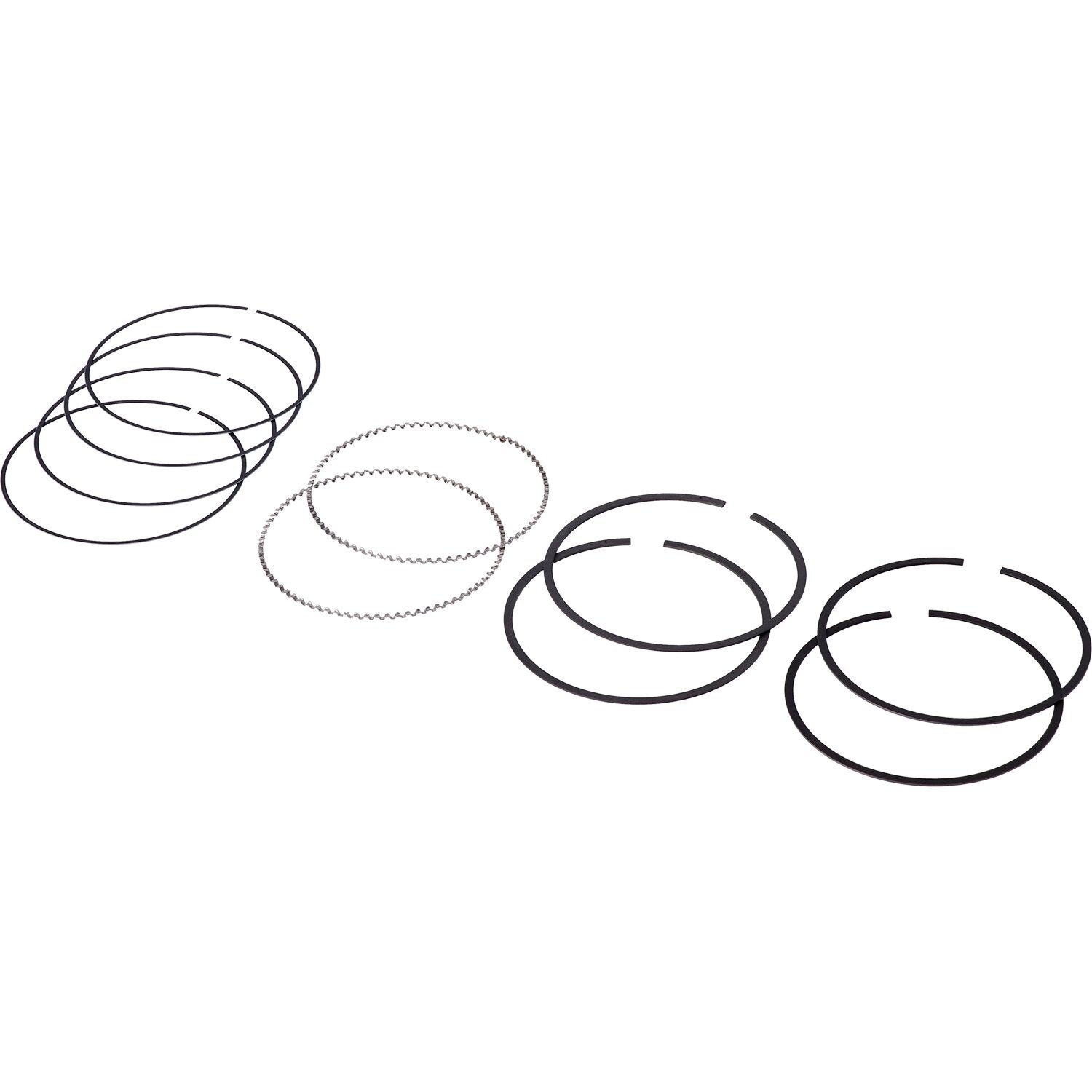 Hastings 107" M8 chrome piston ring set - +.005"
