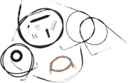 LA CHOPPERS Black Vinyl Braided Handlebar Cable Kit for Swap