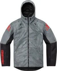 Icon Airform Battlescar Jacket - Black/Gray/Red