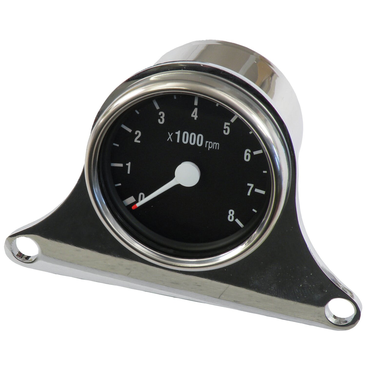 MCS Mini electronic tachometer kit chrome 8000 rpm