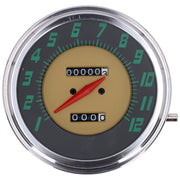 MCS FL speedometer '48-61 face' green - 2:1 mph