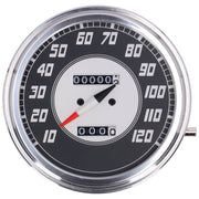 MCS FL speedometer '46-47 face' silver/black - 2:1 mph