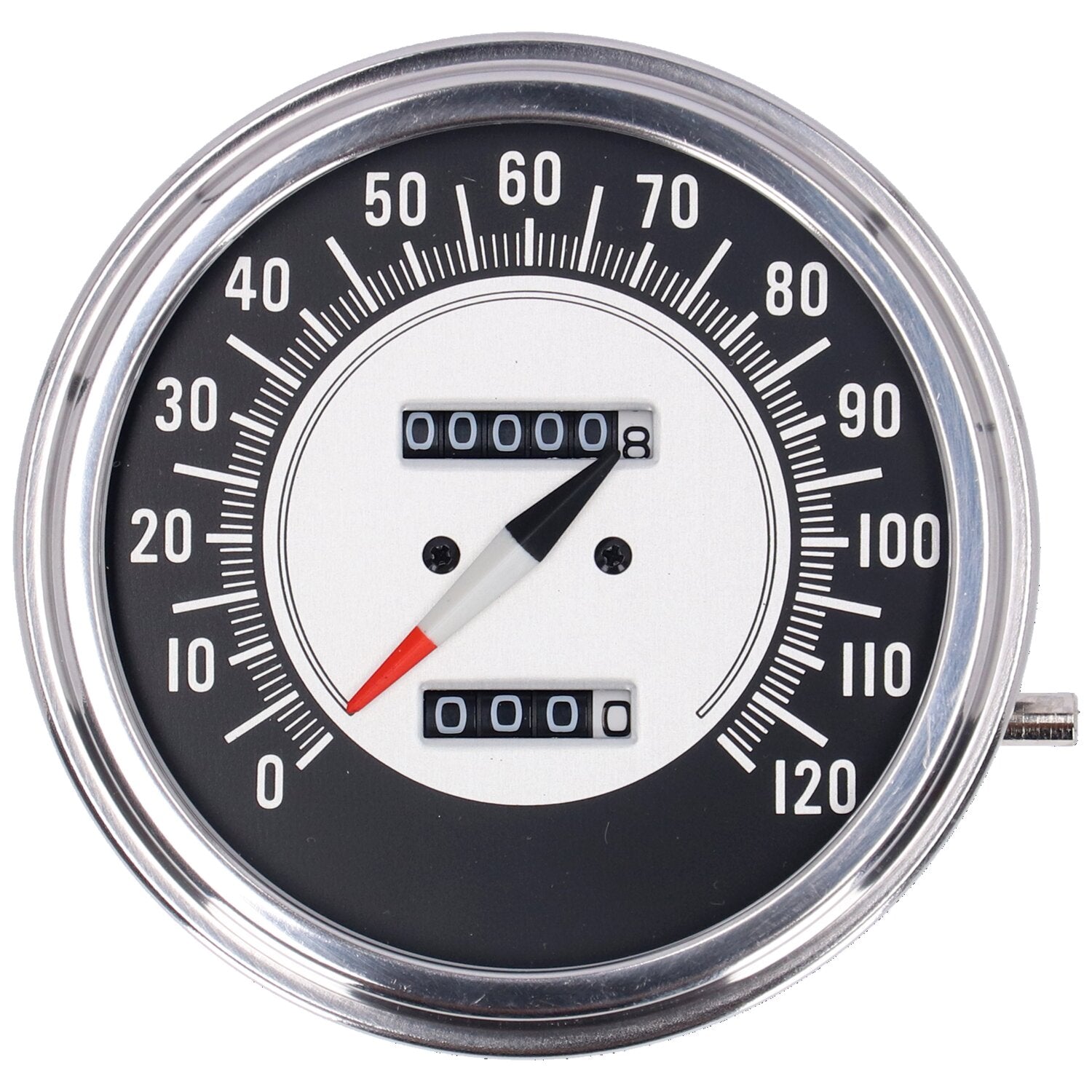MCS FL speedometer '68-72 face' black/silver - 1:1 mph