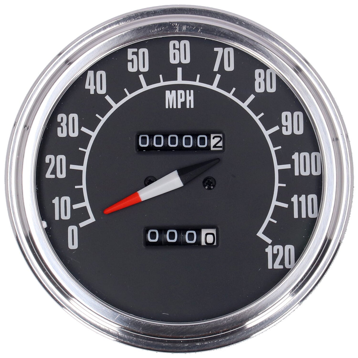 MCS FL speedometer '74-84 face' black - 2.21:1 mph