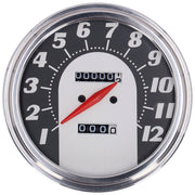 MCS FL speedometer '62-67 face' black/silver - 2.24:1 mph