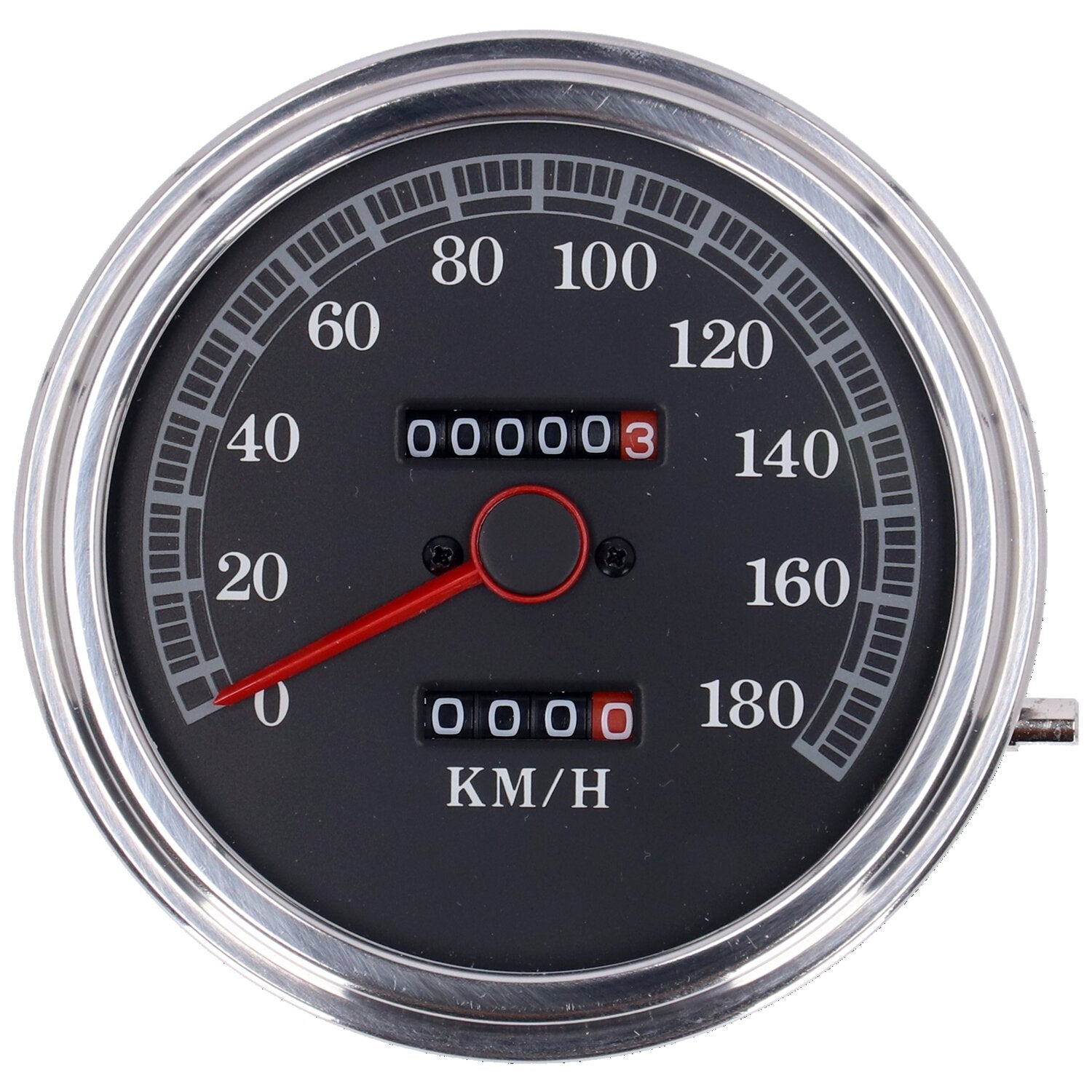 MCS FL speedometer '85-up face' black - 2:1 kmh
