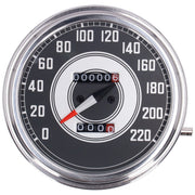 MCS FL speedometer '41-45 face' silver/black - 2:1 kmh