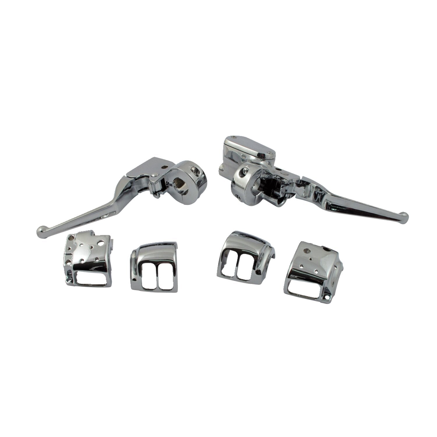 MCS Handlebar control kit chrome 14mm bore
