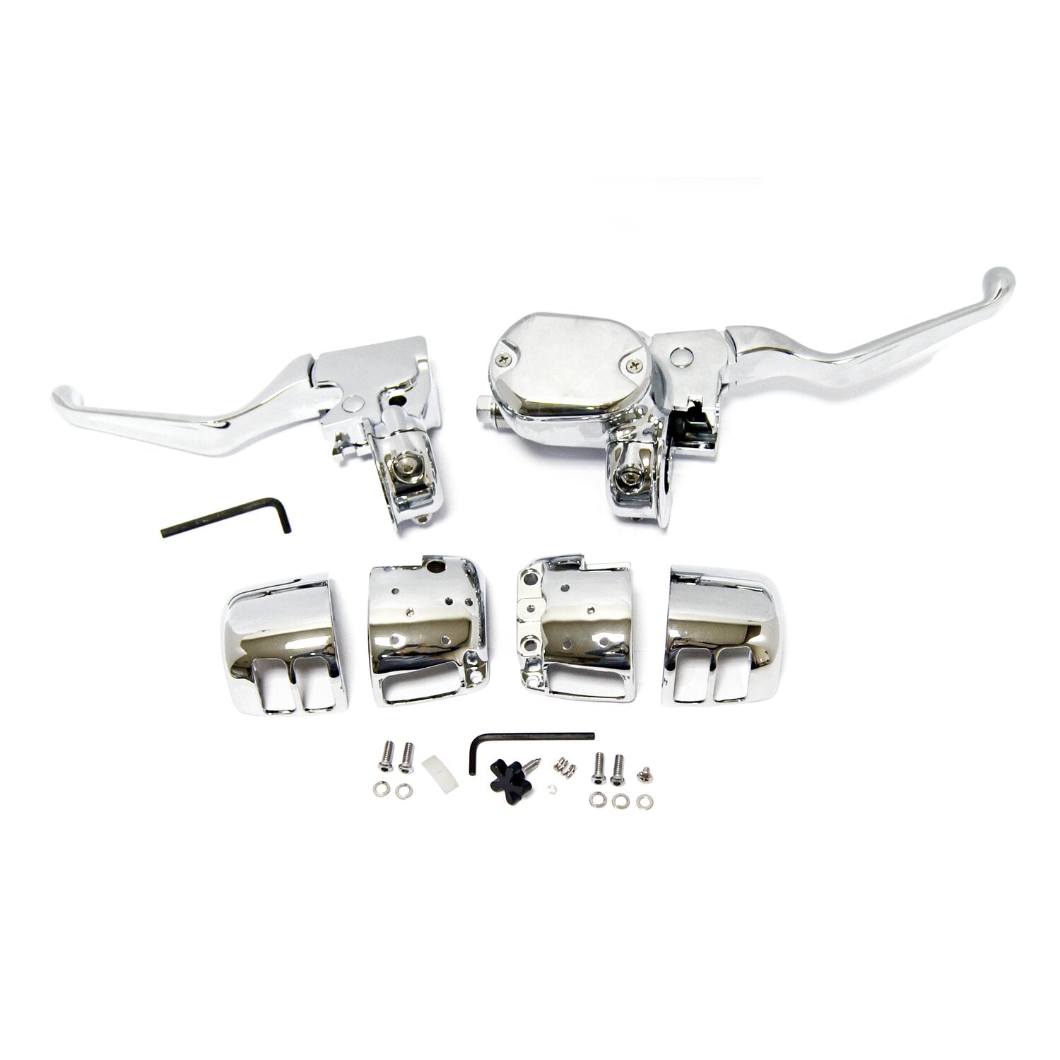 MCS Handlebar control kit chrome 14mm bore