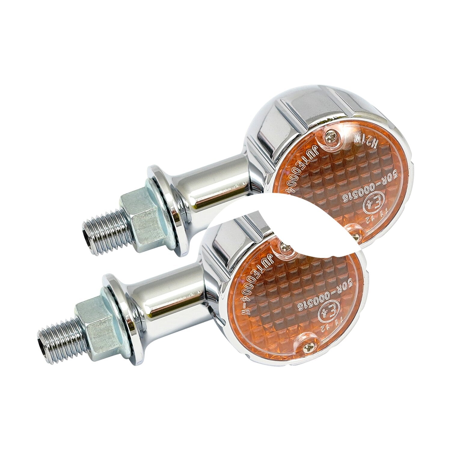 MCS Arizona halogen turn signals - Chrome - 20mm stem