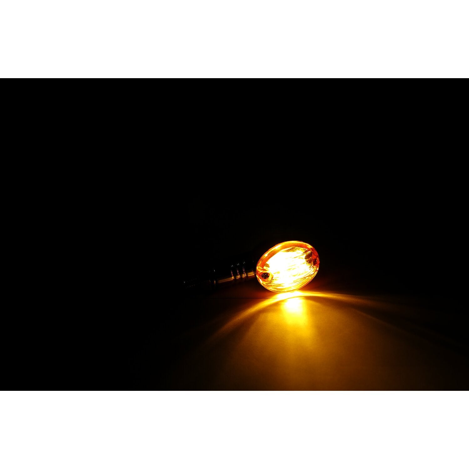 MCS Micro-flash halogen turn signal - Chrome - Amber lens