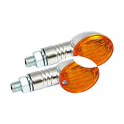 MCS Micro-flash halogen turn signal - Chrome - Amber lens