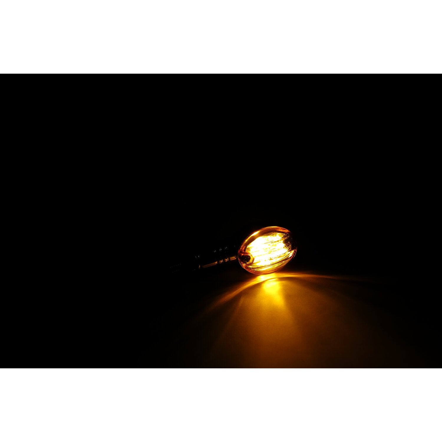 MCS Micro-flash halogen turn signal - Chrome - Dark amber lens