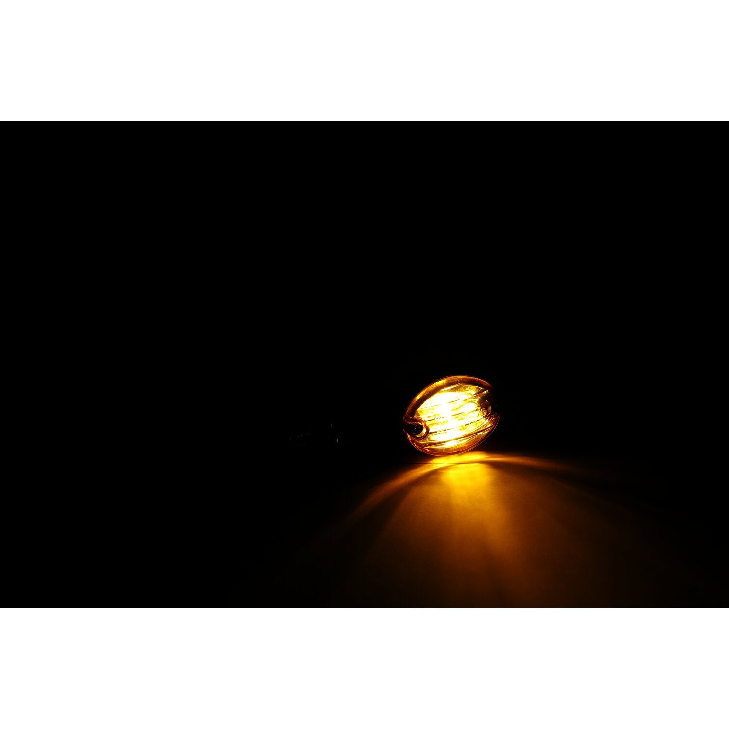 MCS Micro-flash halogen turn signal - Black - Dark amber lens