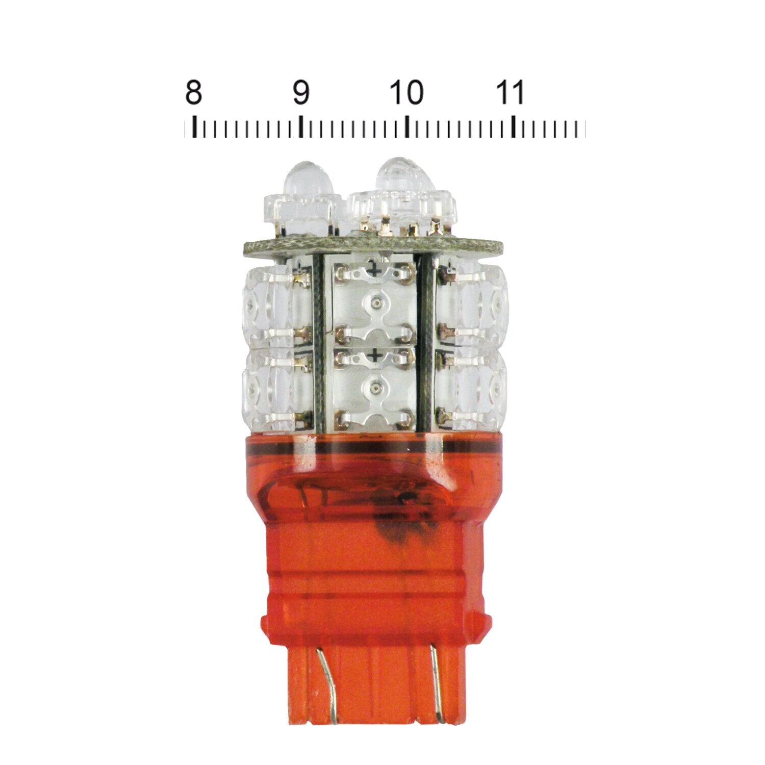 MCS Superflux #194 LED miniature bulb - Red light glass base