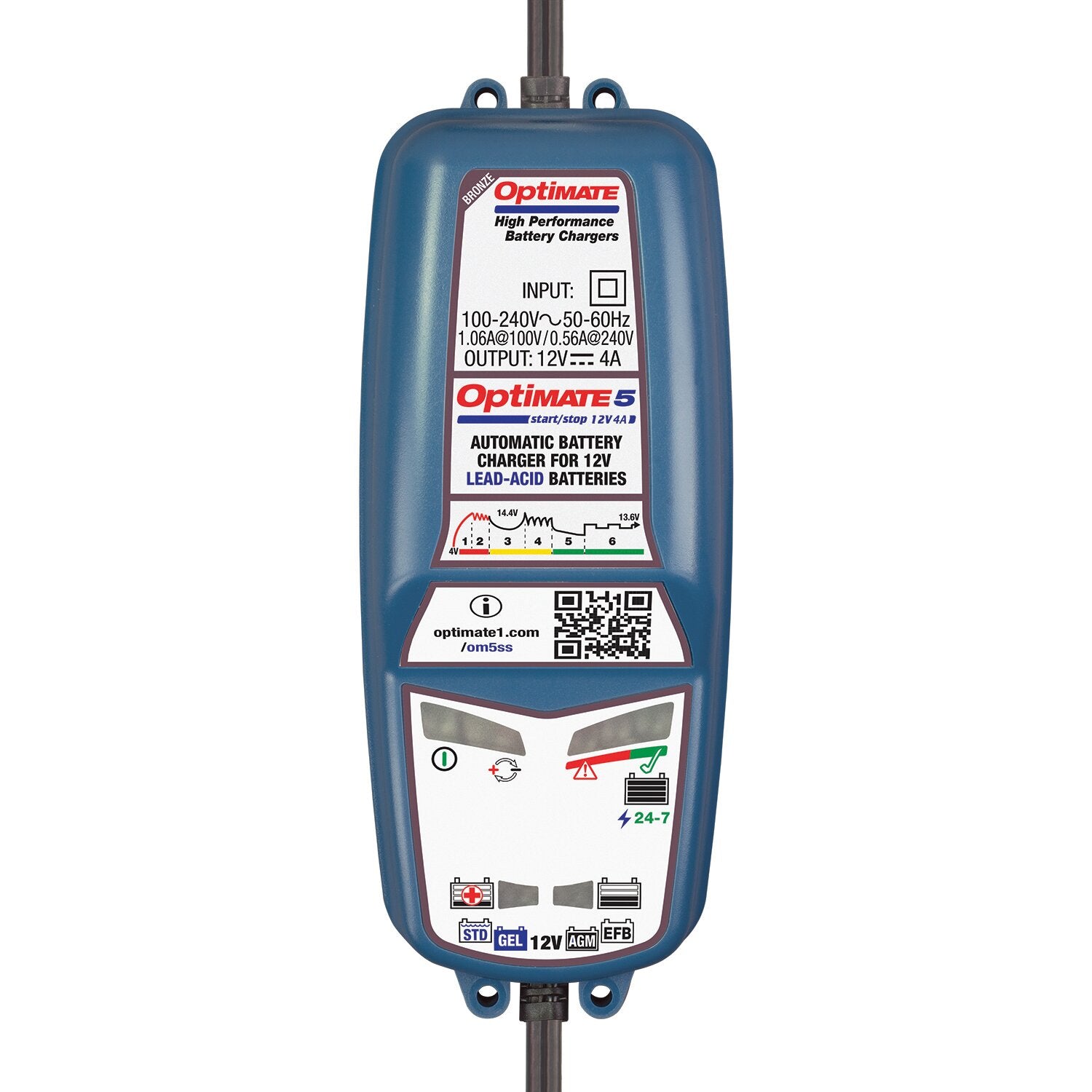 Optimate Tecmate OptiMATE 5 12V Start-Stop & Deep C - battery charger