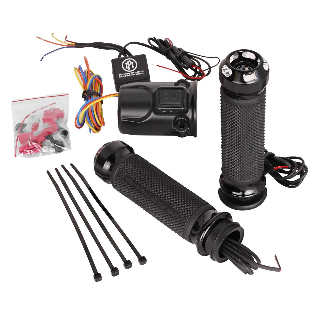 Performance Machine Apex heated grips - Black contrast cut