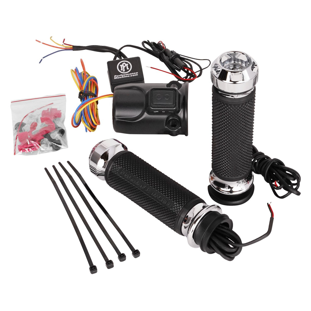 Performance Machine Apex heated grips - Chrome
