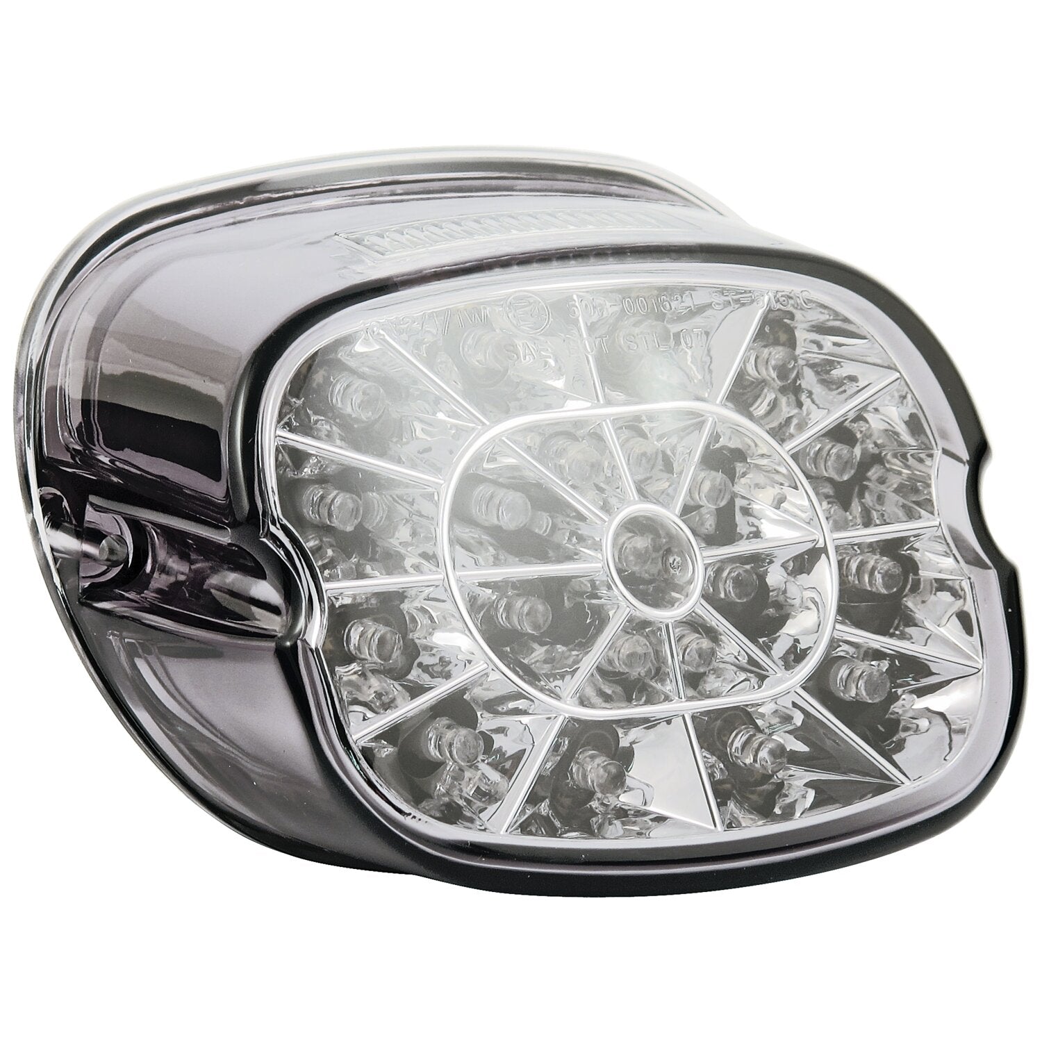 MCS Laydown 'shark tooth' spider LED taillight - Light smoke lens