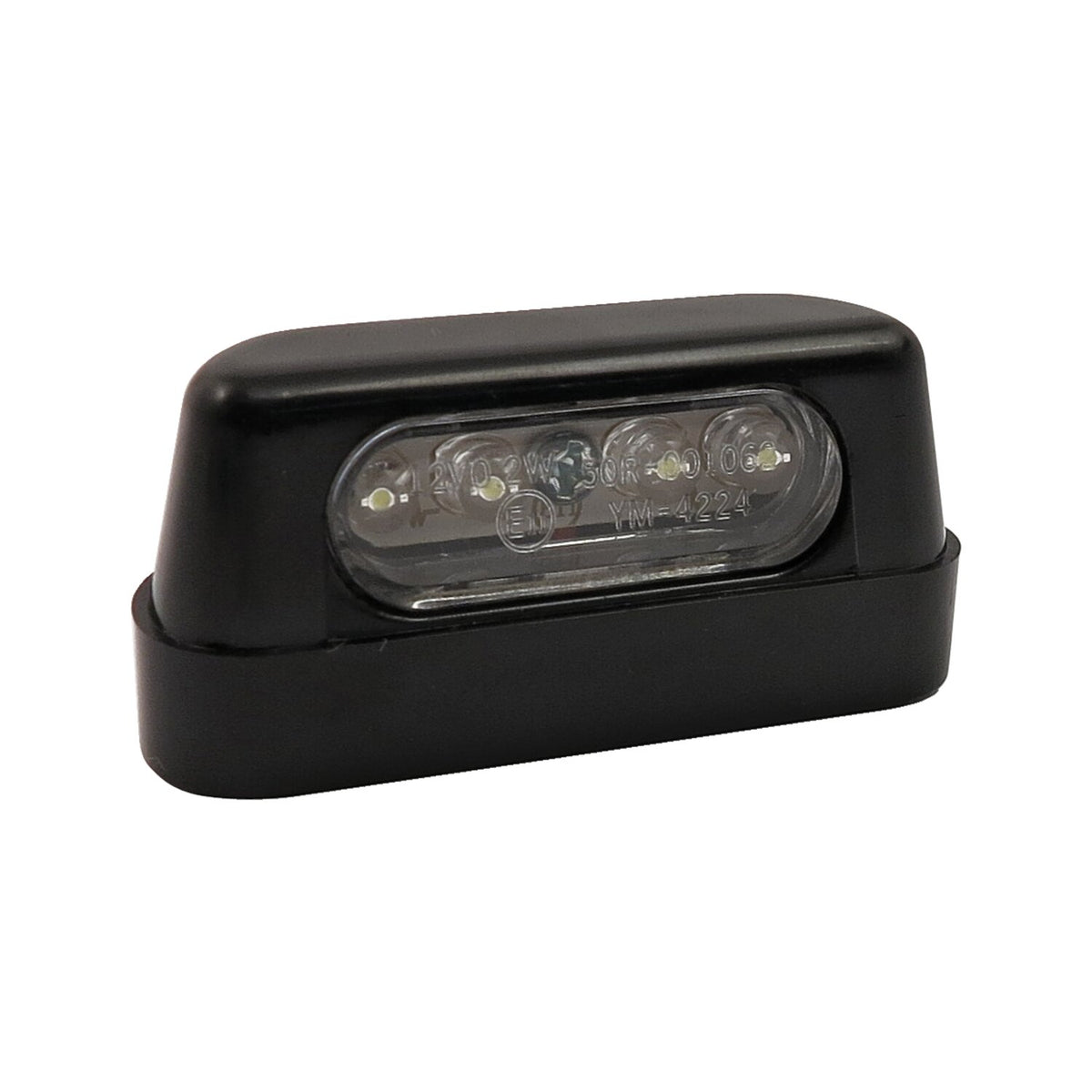 MCS License plate light stockk 4-led black - ECE appr