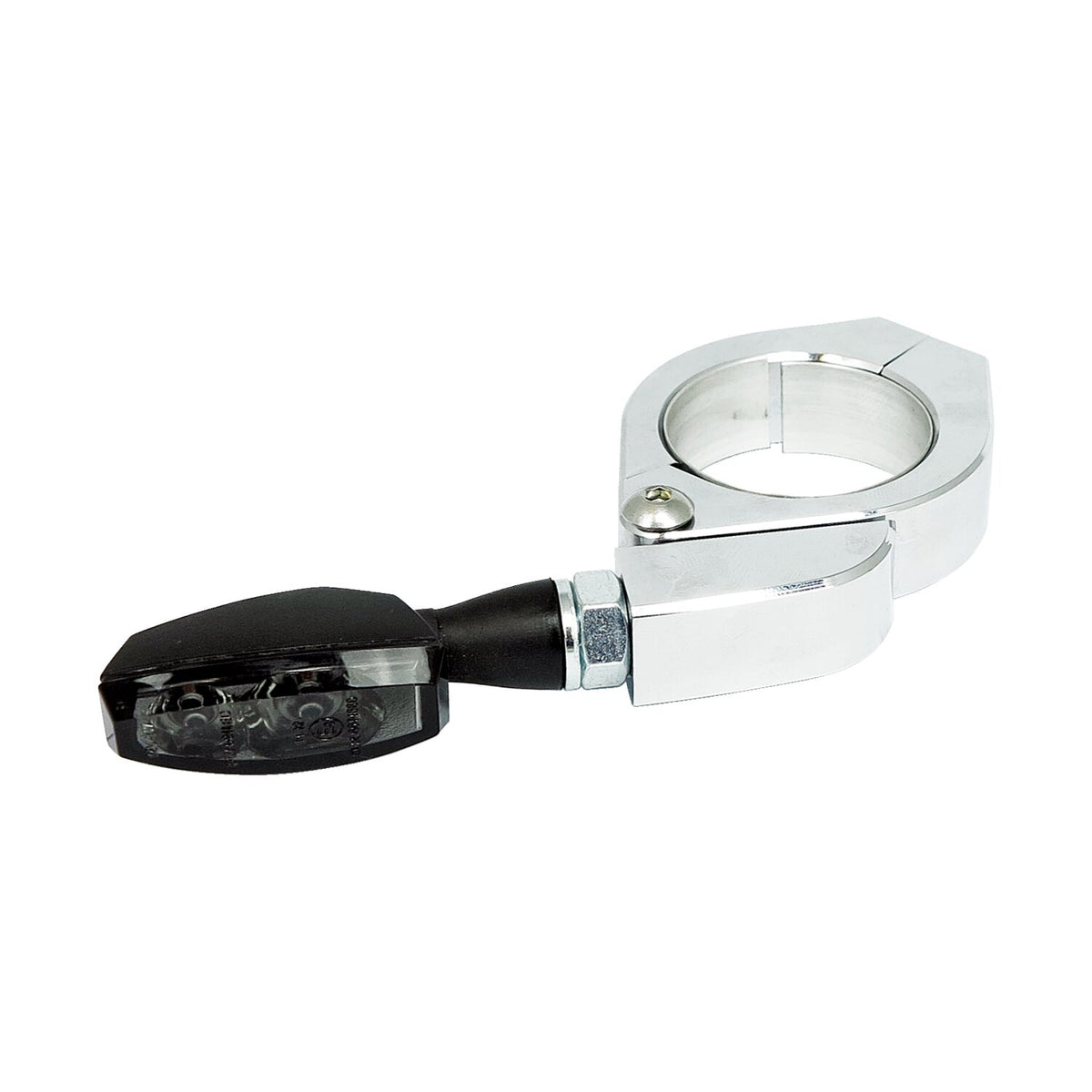 MCS Paco turn signal fork mount kit - 35-37mm - Chrome
