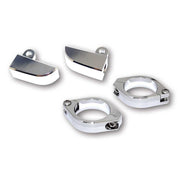 MCS Paco turn signal fork mount kit - 35-37mm - Chrome