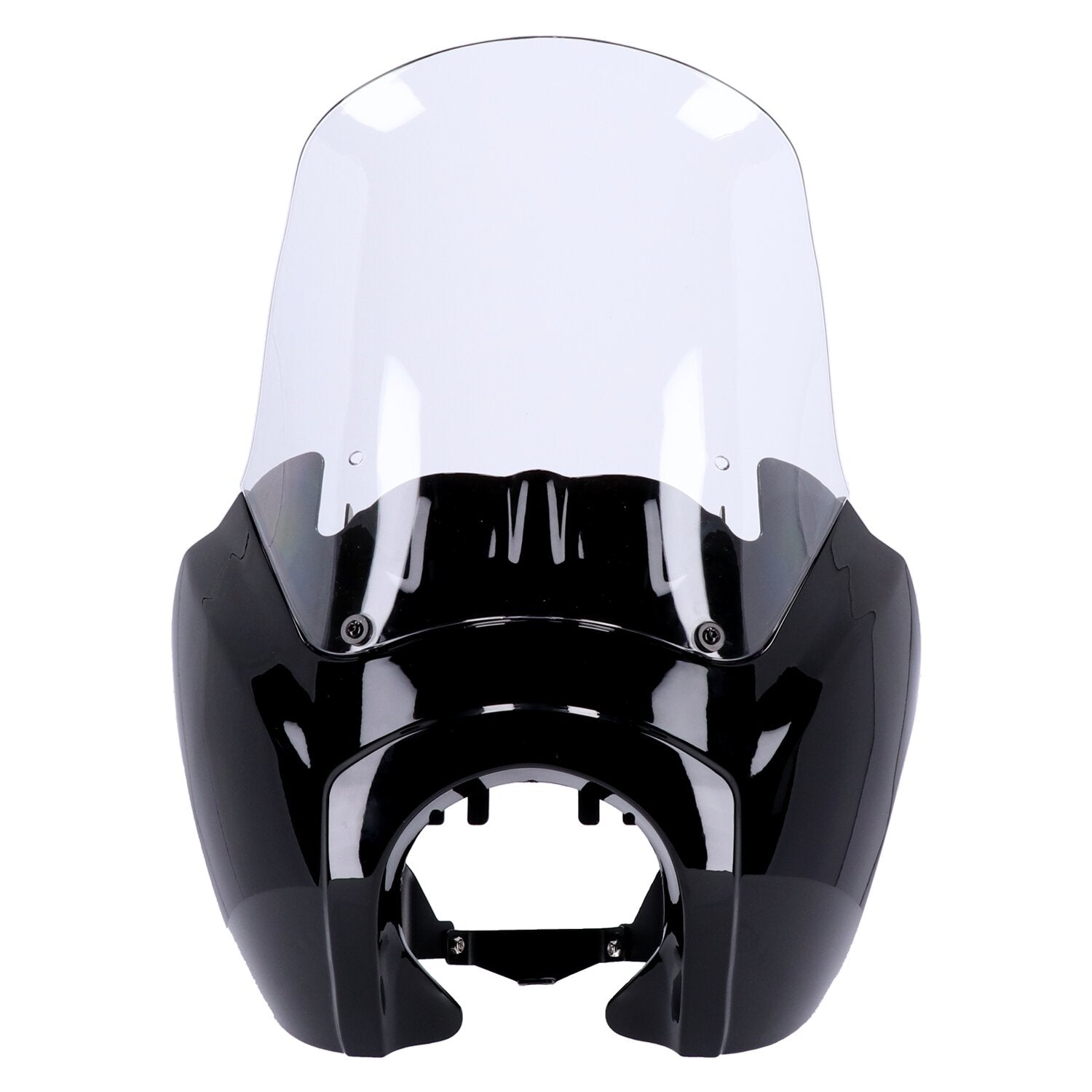 MCS Headlamp fairing - Gloss black - Clear windshield