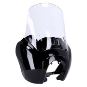 MCS Headlamp fairing - Gloss black - Clear windshield