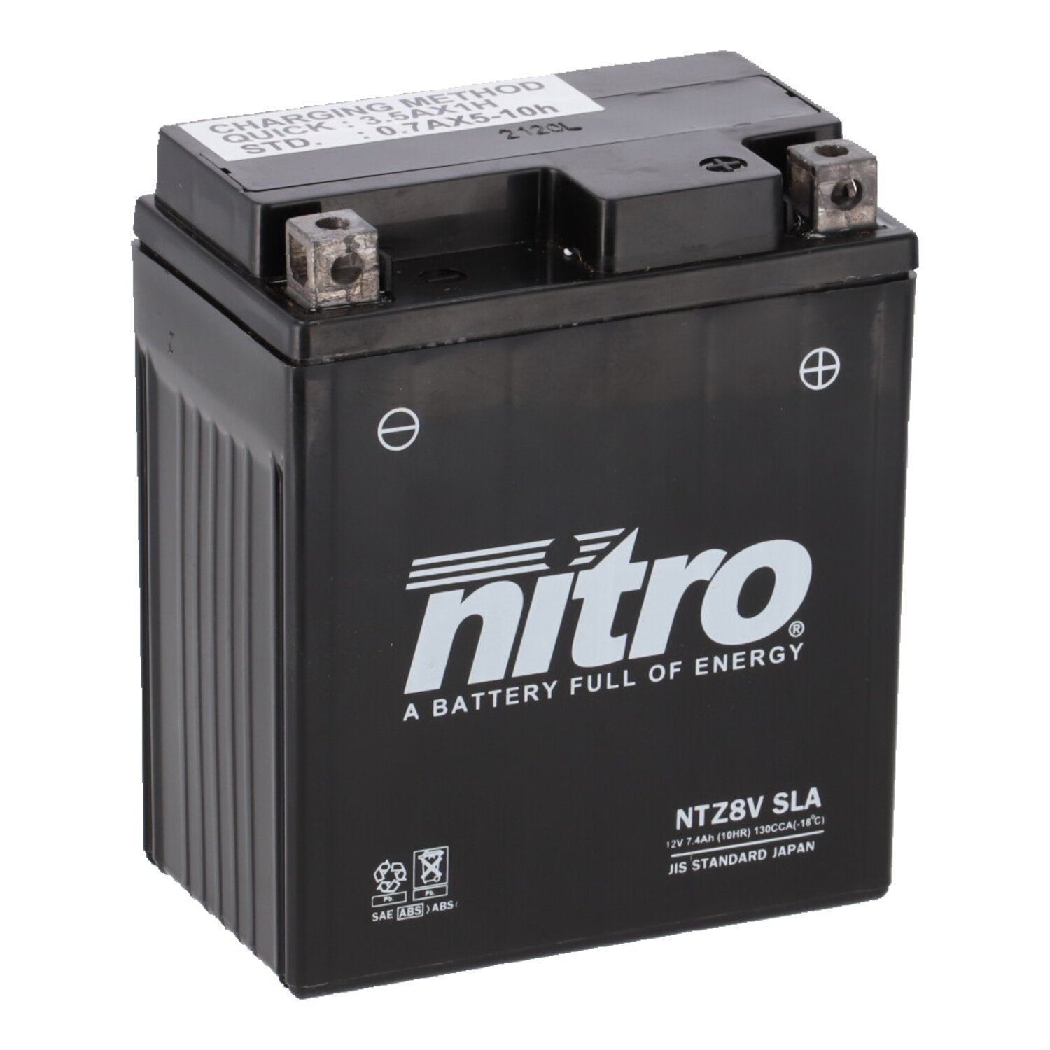 Nitro sealed AGM gel battery NTZ8V SLA