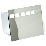 MCS Battery side cover smooth with 6-hole window - Chrome