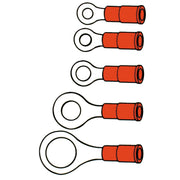 Standard Connectors ring terminal PVC crimp - Red 6.35mm - 100 stk