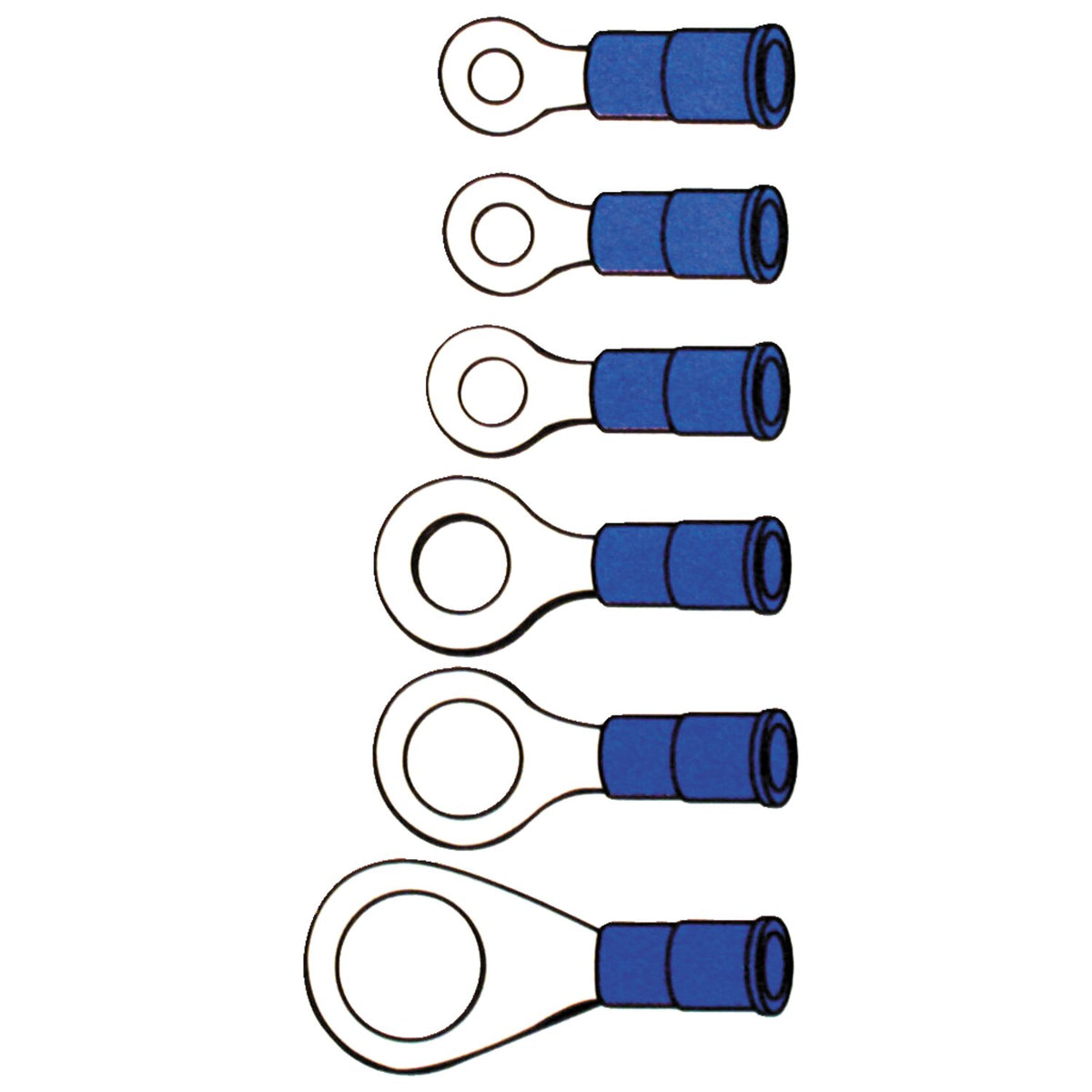 Standard Connectors ring terminal PVC crimp - Blue 7.94mm - 100 stk