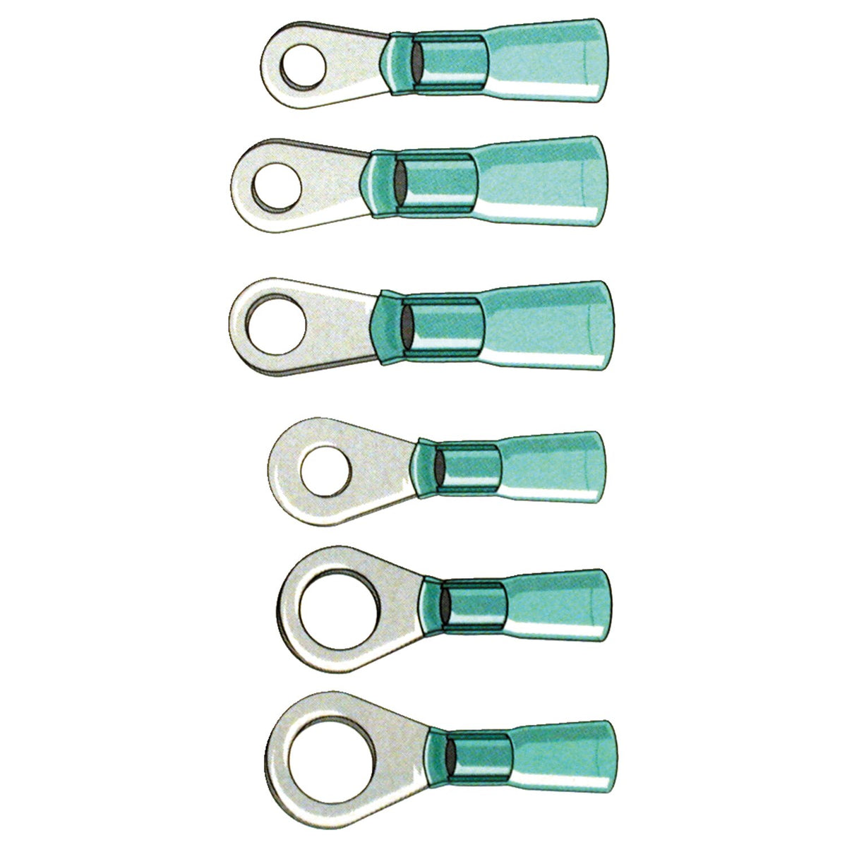 Standard Co Ring terminal connectors #6 - Blue - 25 stk
