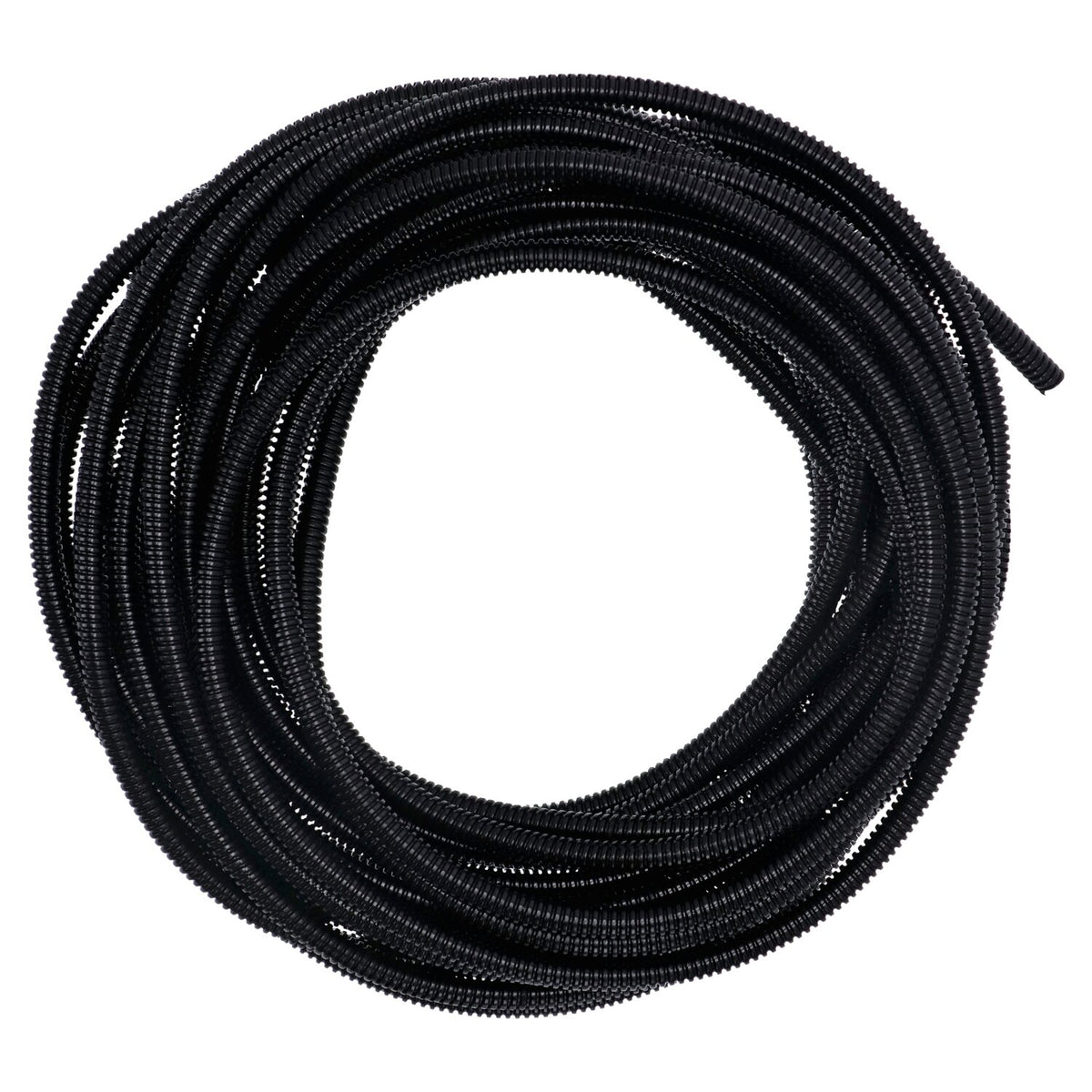 Standard PVC split wiring loom - 50ft 1/4" I.D - (6.35mm) - Black - 50 stk