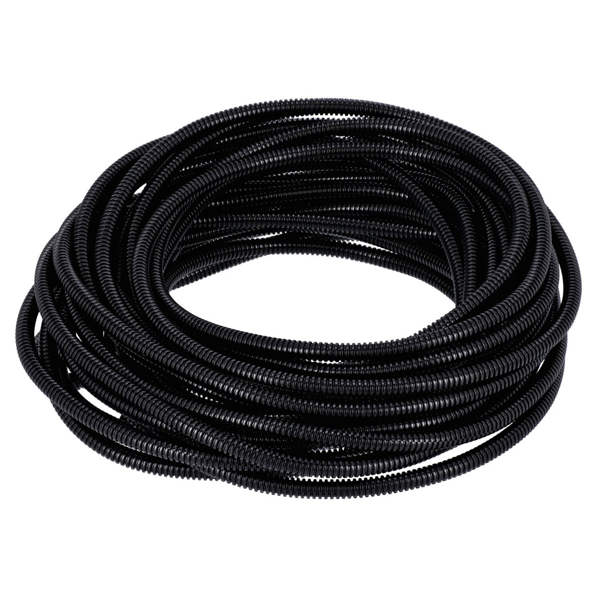 Standard PVC split wiring loom - 50ft 1/4" I.D - (6.35mm) - Black - 50 stk