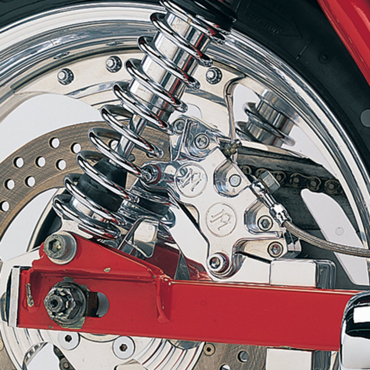 Performance Machine Rear 4-p caliper bracket 11.5" - Chrome