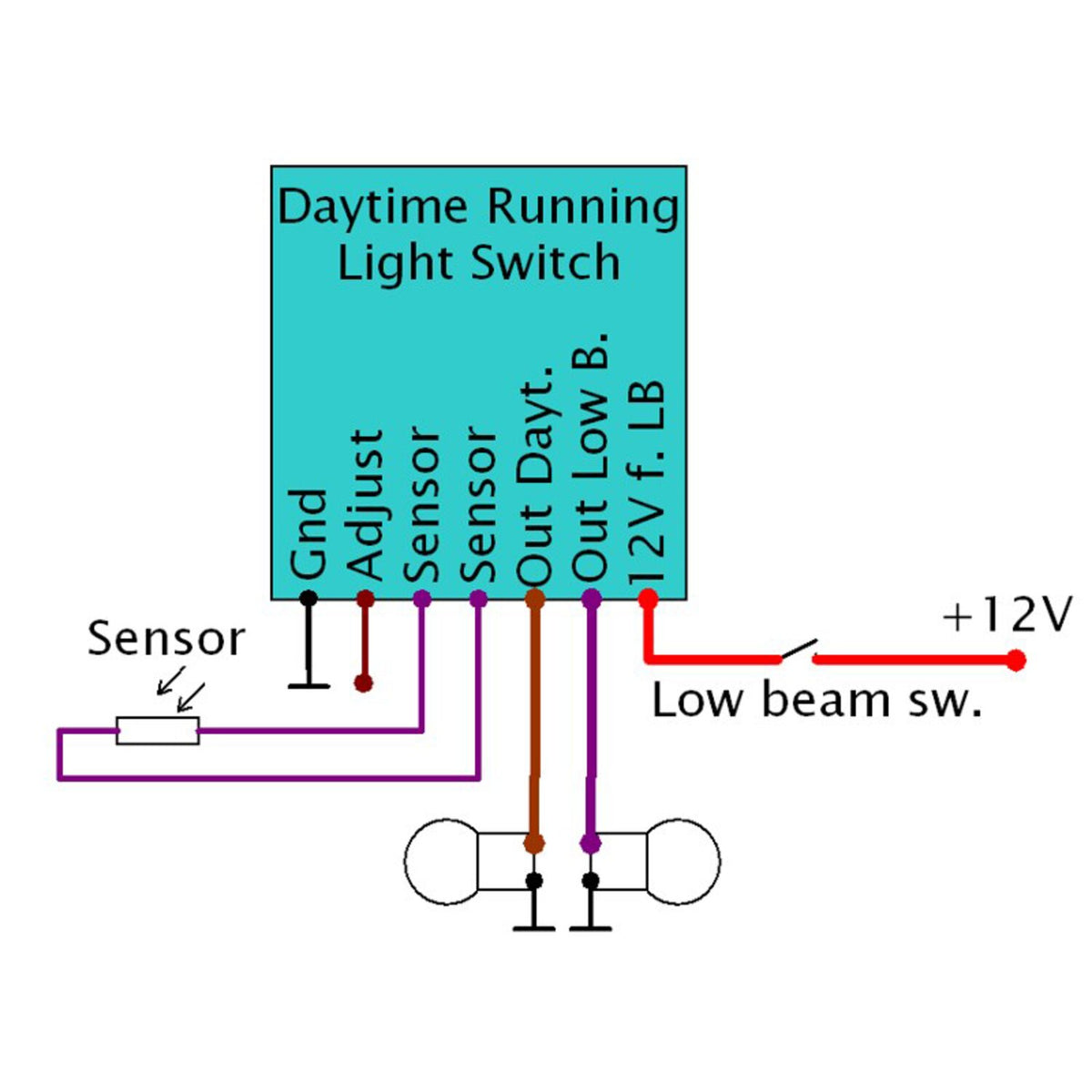Elektronikbox Axel Joost Elektronik Daytime Running Light switch