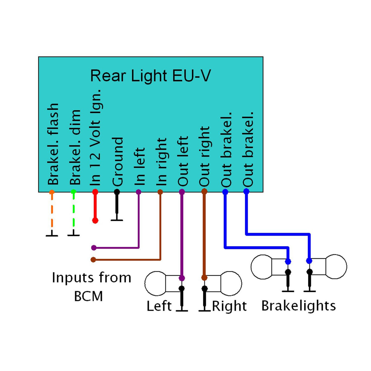 Elektronikbox Axel Joost Elektronik Rear Light EU-V conversion module