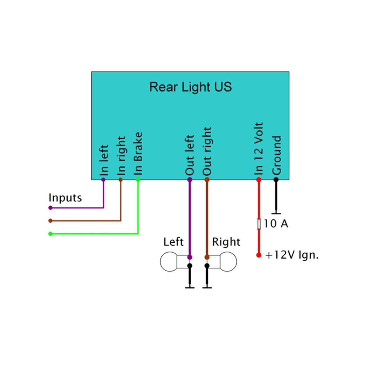Elektronikbox Axel Joost Elektronik Rear Light US conversion module